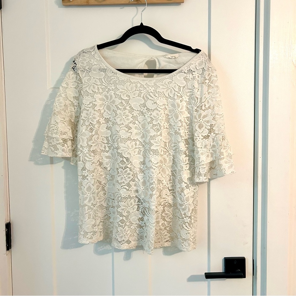 Elegant Lace White Top